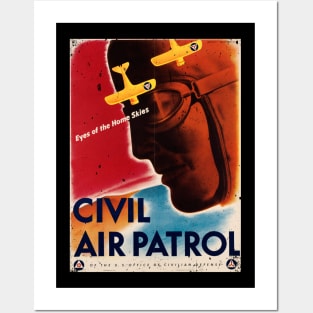 Civil Air Patrol USAF volunteers WW2 poster retro Posters and Art